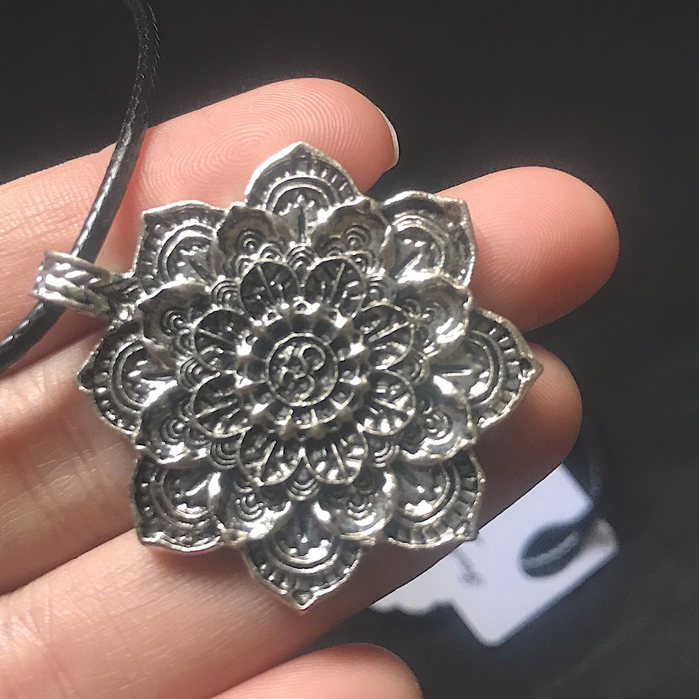 Om Lotus Necklace